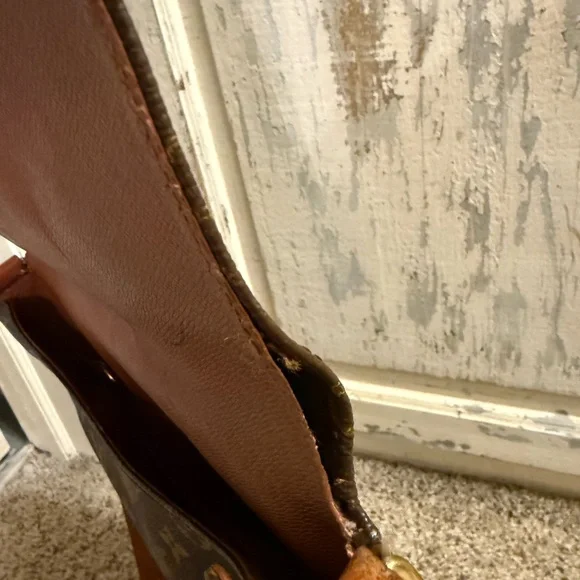 Louis Vuitton Monogram Tan and Brown Messenger Bag
